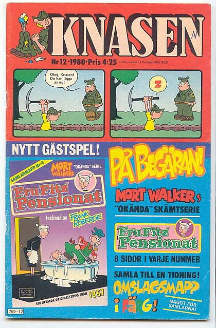 Knasen 1980 Nr 12 VG med Samlarmapp/Litet Klotter