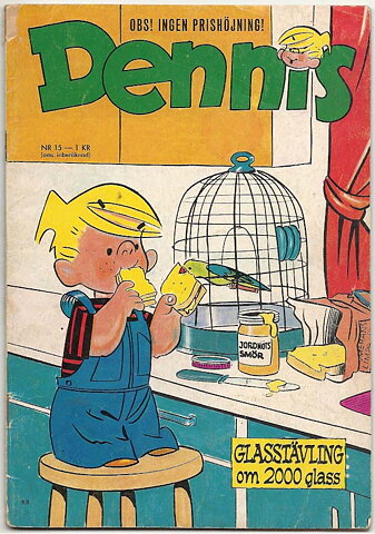 Dennis 1965 Nr 15 GD/VG Ifyllt Korsord