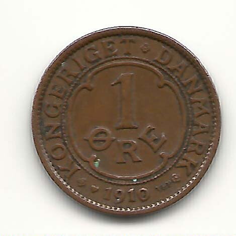 Danmark 1 öre 1910 1