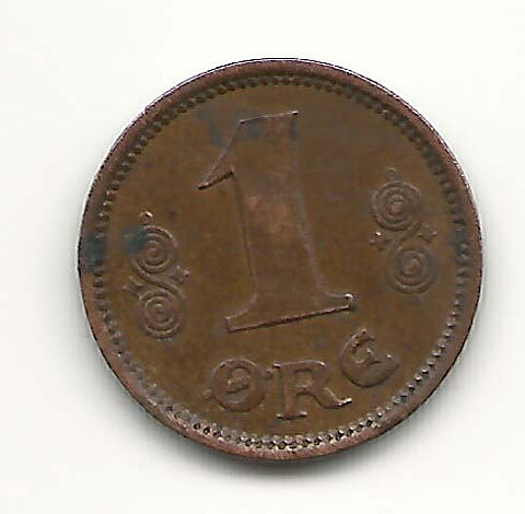 Danmark 1 öre 1915 god 1