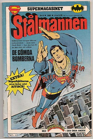 Stålmannen 1982 Nr 6 VG med Affisch