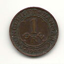 Danmark 1 öre 1907 god 1