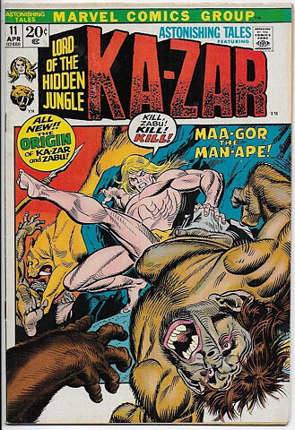 Astonishing Tales # 11 VF+ Origin Ka-Zar & Zabu