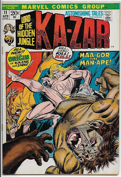 Astonishing Tales # 11 VF+ Origin Ka-Zar & Zabu