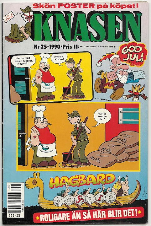 Knasen 1990 Nr 25 VG med Poster