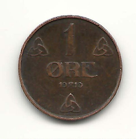 Norge 1 öre 1910 1
