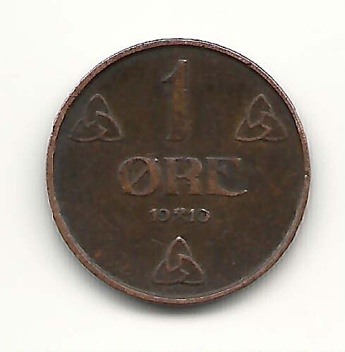 Norge 1 öre 1910 1