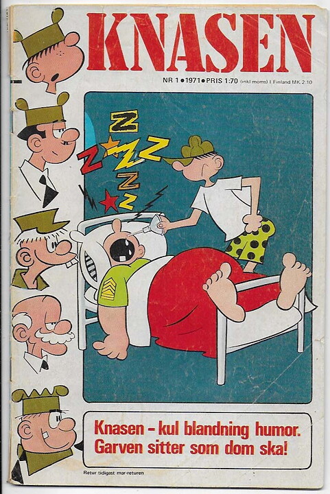 Knasen 1971 Nr 1 GD/VG Klotter