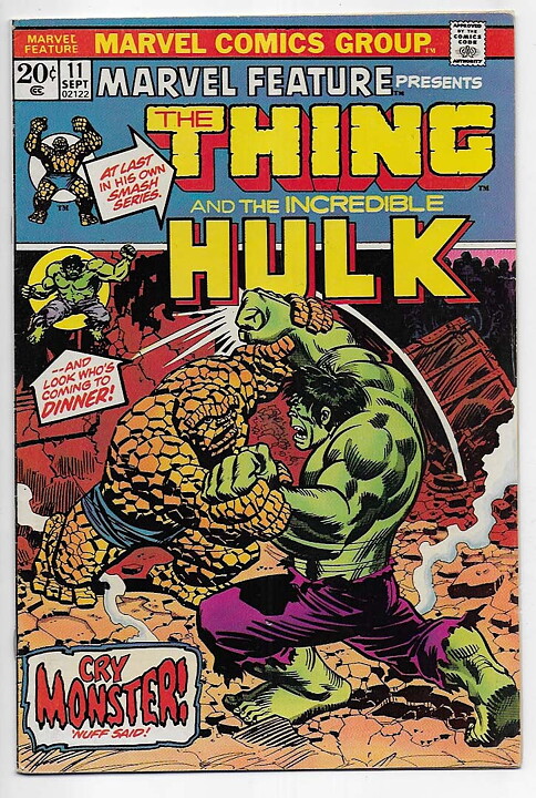 Marvel Feature # 11 VF+ Thing vs Hulk