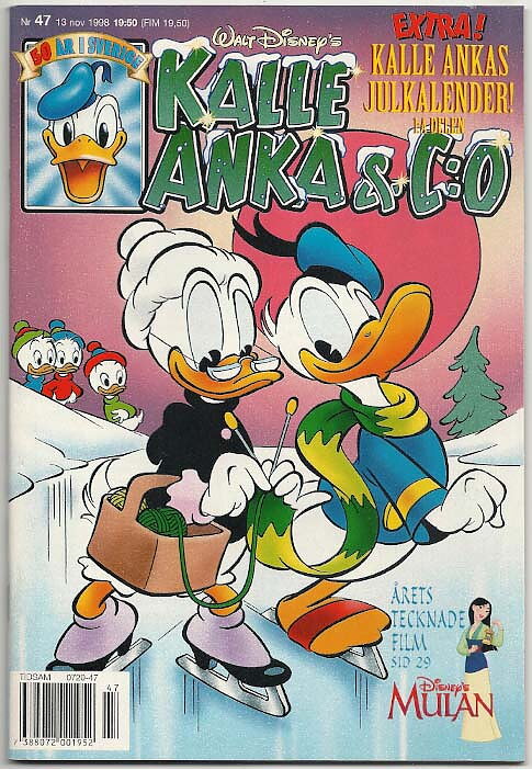 Kalle Anka & C:O 1998 Nr 47 NM- med Julkalender