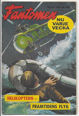 Fantomen 1958 Nr 36 GD Lös Vid 1 Nit