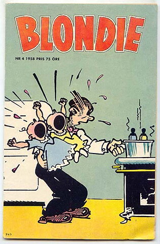 Blondie 1958 Nr 4 VG Klotter