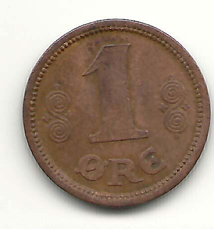 Danmark 1 öre 1913 1+