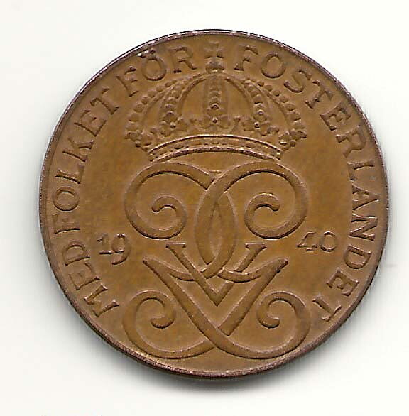 2 öre 1940 1+/01