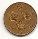 2 öre 1940 1+/01