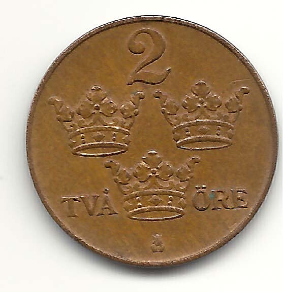 2 öre 1940 1+/01
