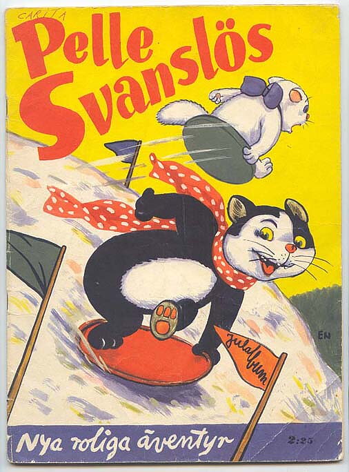 Pelle Svanslös Julalbum 1959 GD Namnteckning