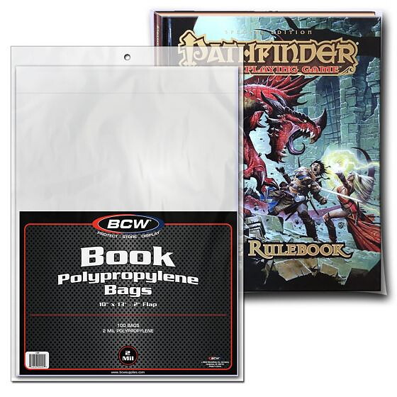 BCW Book Polypropylene Bags 254 x 330 mm (100 st)