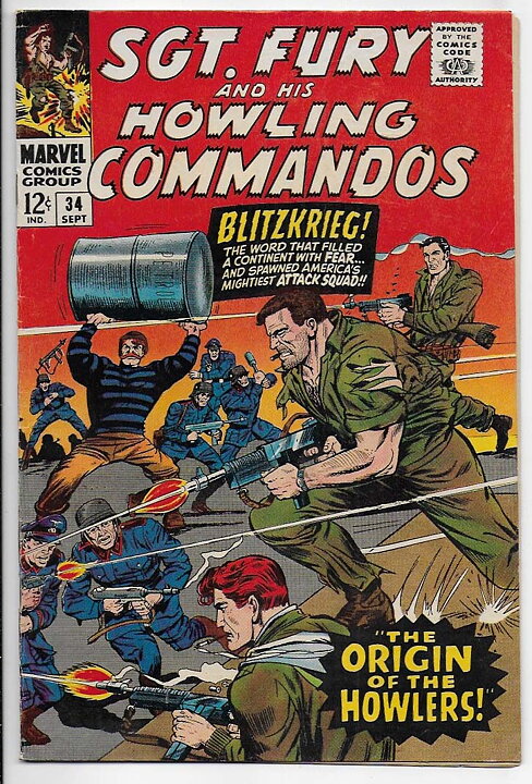 Sgt. Fury # 34 VF Origin Howling Commandos