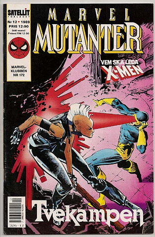 Marvel Mutanter 1989 Nr 12 VG/FN