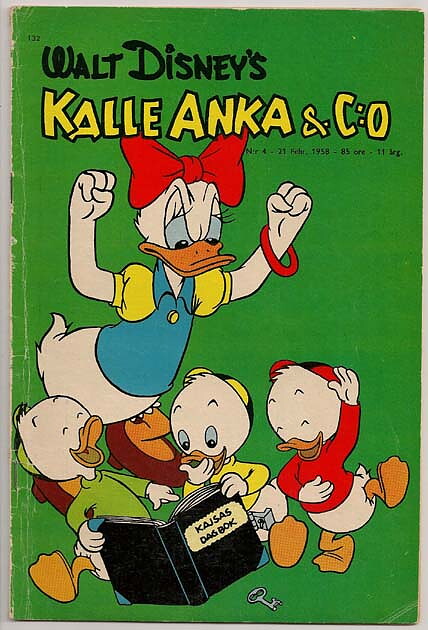 Kalle Anka & C:O 1958 Nr 4 GD/VG Adress-stämpel