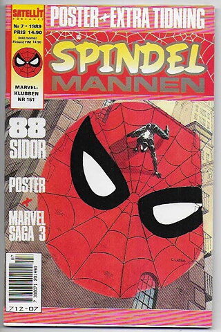 Spindelmannen 1989 Nr 7 VF+ med Bilagor