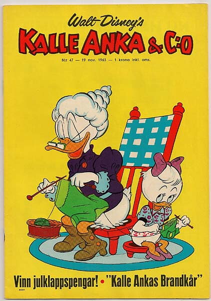 Kalle Anka & C:O 1963 Nr 47 FN/VF Rostiga Nitar