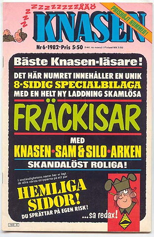 Knasen 1982 Nr 6 FN/VF med Bilaga i GD