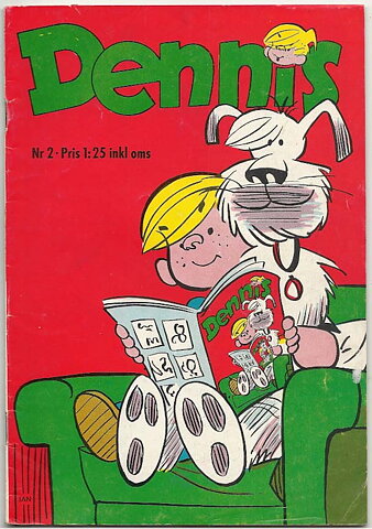 Dennis 1969 Nr 2 VG Ifyllt Korsord