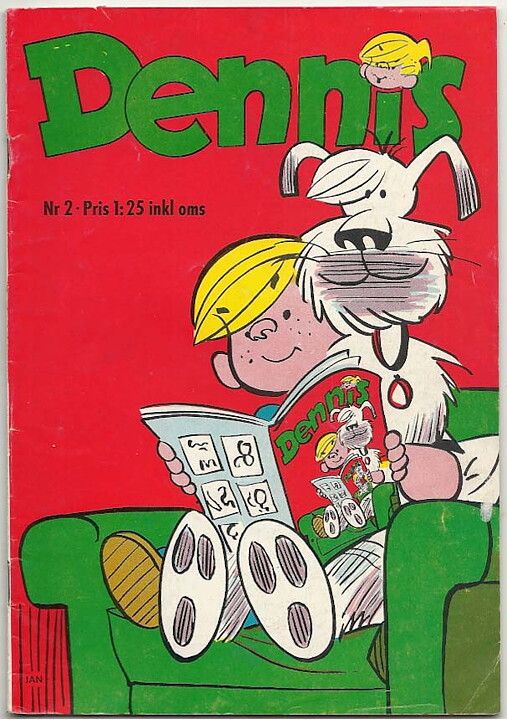 Dennis 1969 Nr 2 VG Ifyllt Korsord