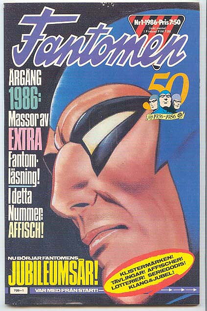 Fantomen 1986 Nr 1 VG med Affisch