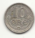 Danmark 10 öre 1919 1/1+