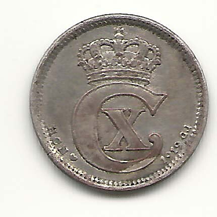 Danmark 10 öre 1919 1/1+