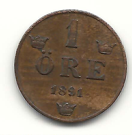 1 öre 1891 1+