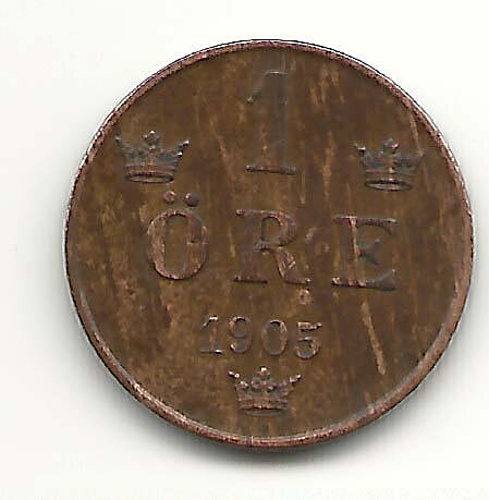 1 öre 1905 nära 1+