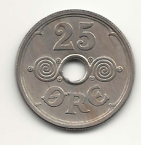 Danmark 25 öre 1924 1+