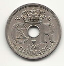 Danmark 25 öre 1924 1+