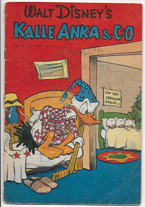 Kalle Anka & C:O 1950 Nr 12 GD Klotter