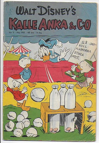 Kalle Anka & C:O 1951 Nr 5 VG Litet Klotter