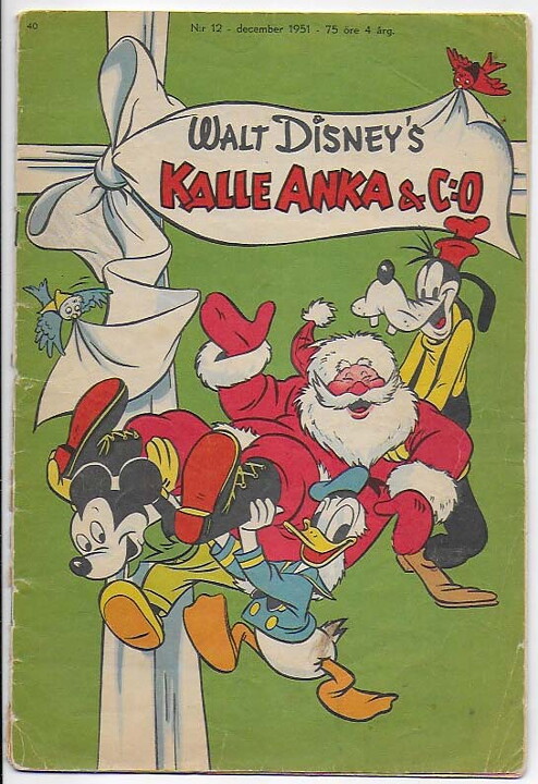 Kalle Anka & C:O 1951 Nr 12 GD Litet Klotter