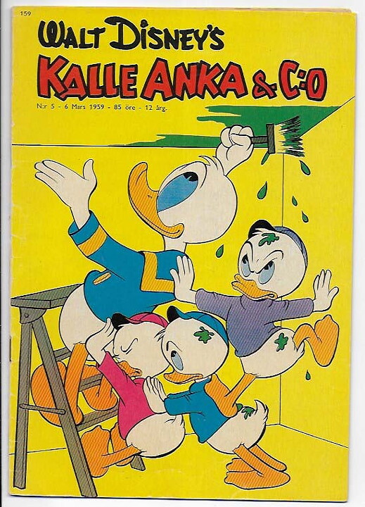 Kalle Anka & C:O 1959 Nr 5 VG/FN Litet Klotter