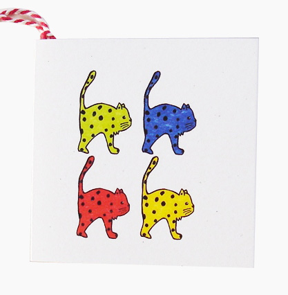 Dubbelt paketkort - Katter - 2