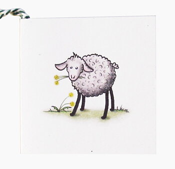 Dubbelt paketkort - Lamm