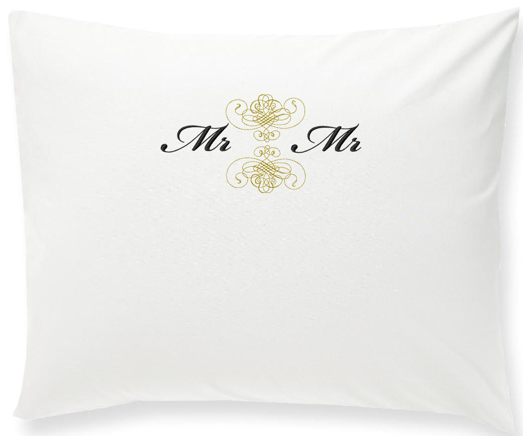Örngott slätt Mr & Mr / Mrs & Mrs swagtop 2-pack - 2