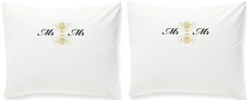 Örngott slätt Mr & Mr / Mrs & Mrs swagtop 2-pack