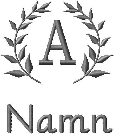 Monogram Lagerkrans med namn