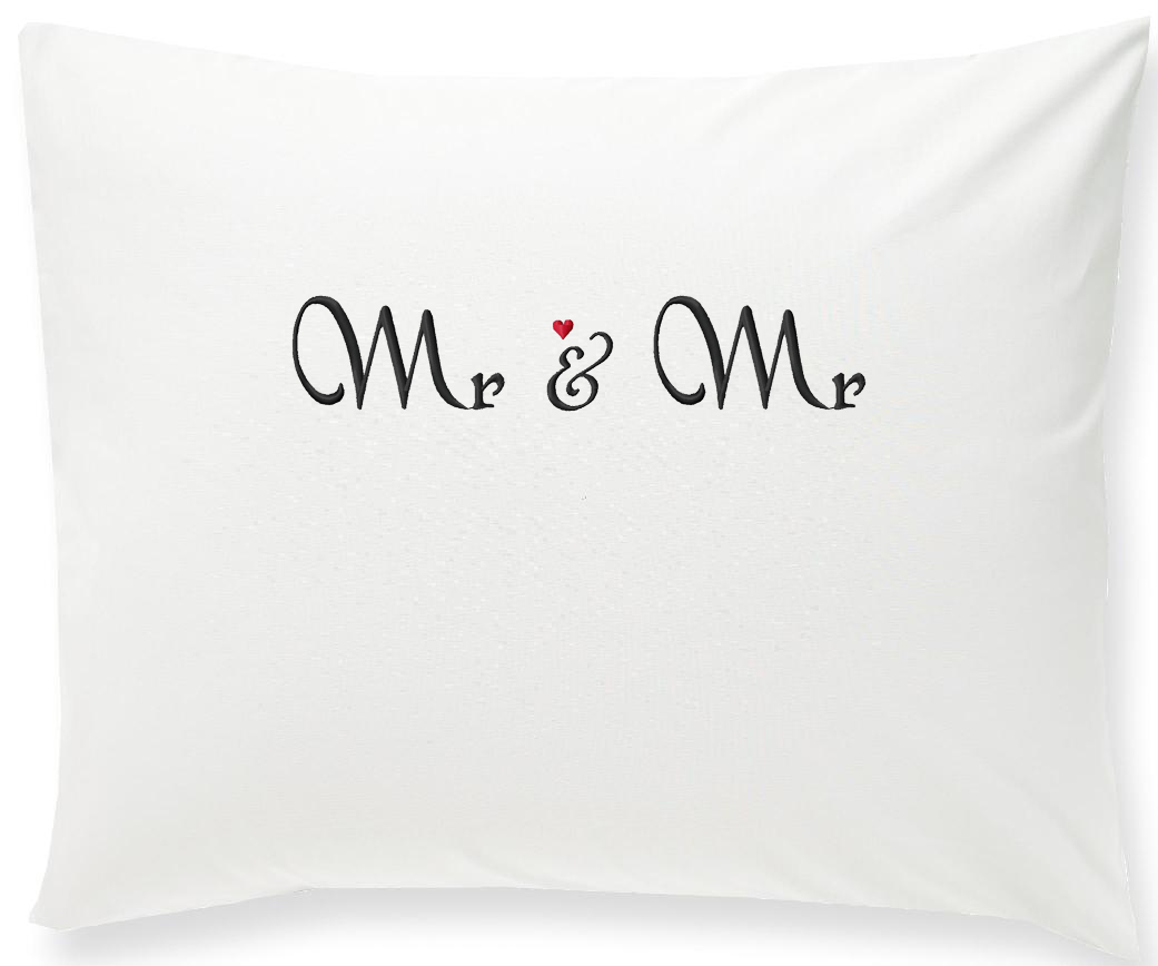 Örngott slätt Mr & Mr / Mrs & Mrs 2-pack - 2
