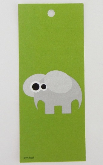 Bokmärke/Paketkort - Elefant