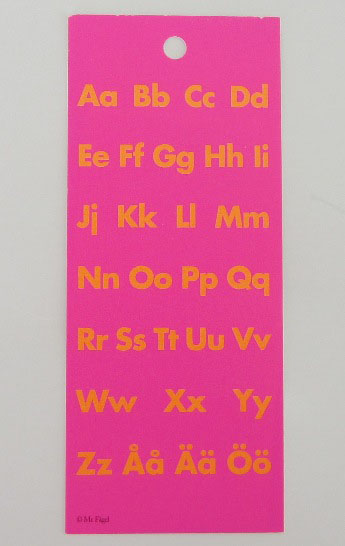 Bokmärke/Paketkort - Alfabet - 2