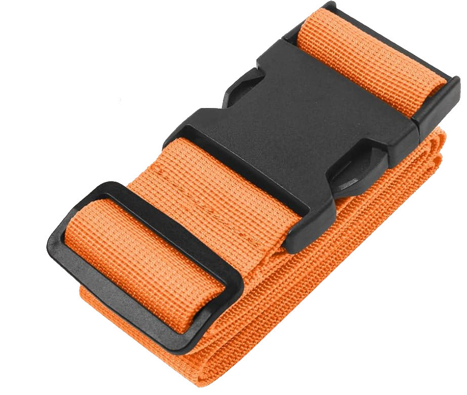 Bagageband med broderat namn orange - 2